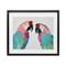 Stupell Industries Exotic Pastel Macaws Black Framed Print Under Glass, design by Sisi and Seb